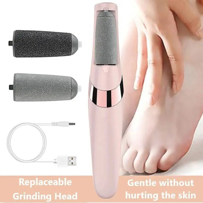 Electric Feet Callus Remover, Electronic Foot File Pedicure Tools,Waterproof Foot Scrubber File,Pedi Foot Care for Dead,Hard Cracked Dry Skin Manicure Nail Nail Care Cutics Nail Art White Compact Daily Footcallusremover Nail Drill Electric Foot File