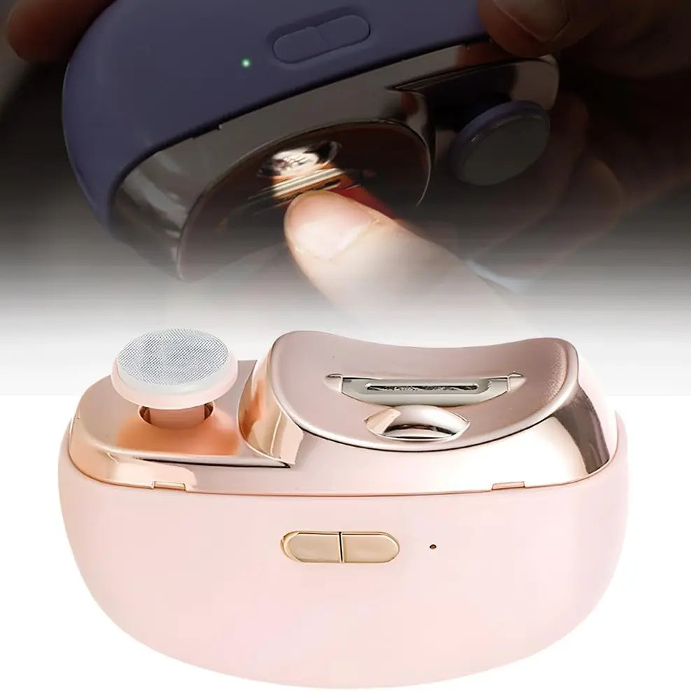 Electric Nail Clippers, Three-In-One Automatic Electric Nails with Polishing, USB Rechargeable with Light Scissors, Portable LED Nail Trimmer