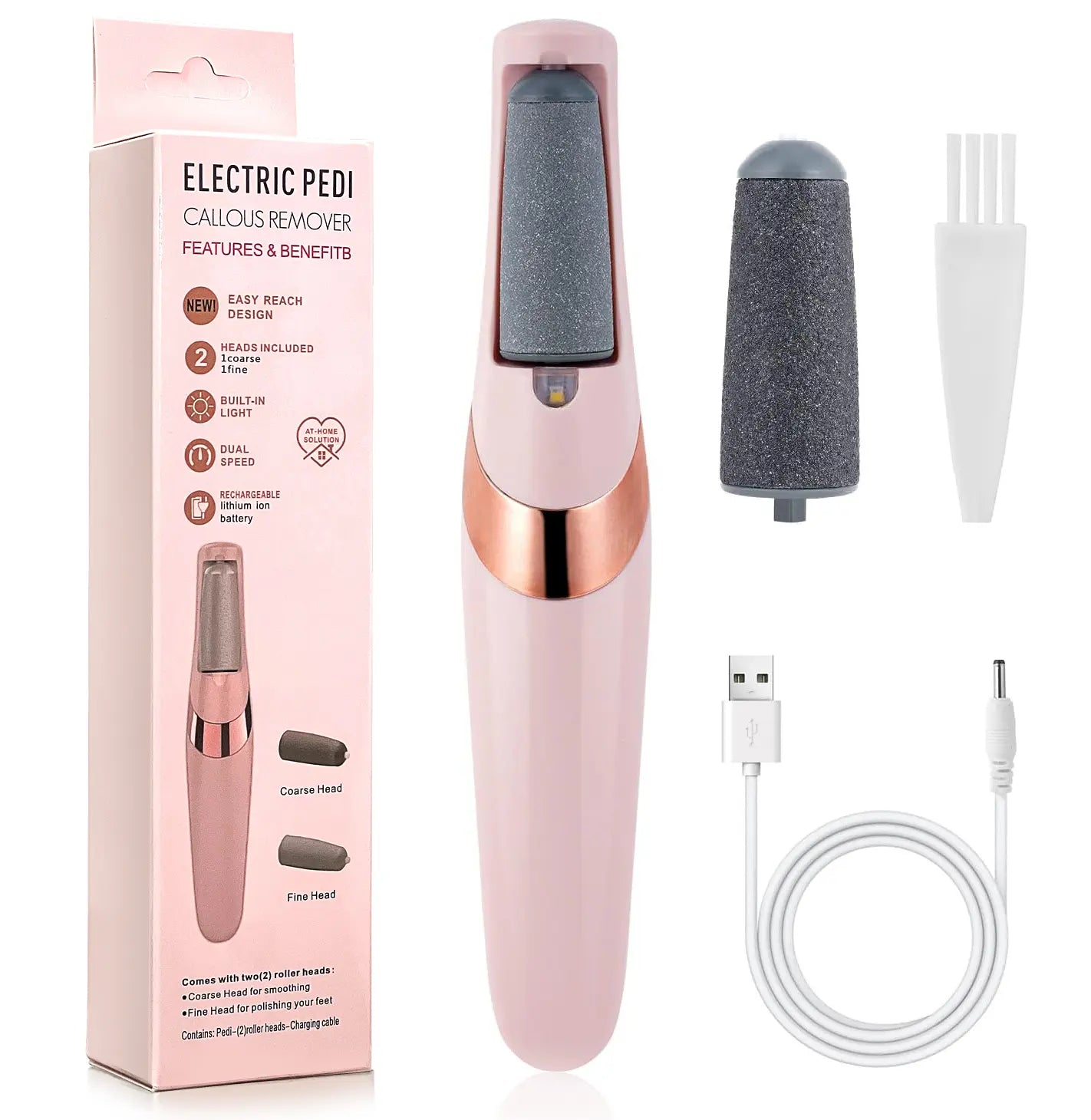 Electric Feet Callus Remover, Electronic Foot File Pedicure Tools,Waterproof Foot Scrubber File,Pedi Foot Care for Dead,Hard Cracked Dry Skin Manicure Nail Nail Care Cutics Nail Art White Compact Daily Footcallusremover Nail Drill Electric Foot File