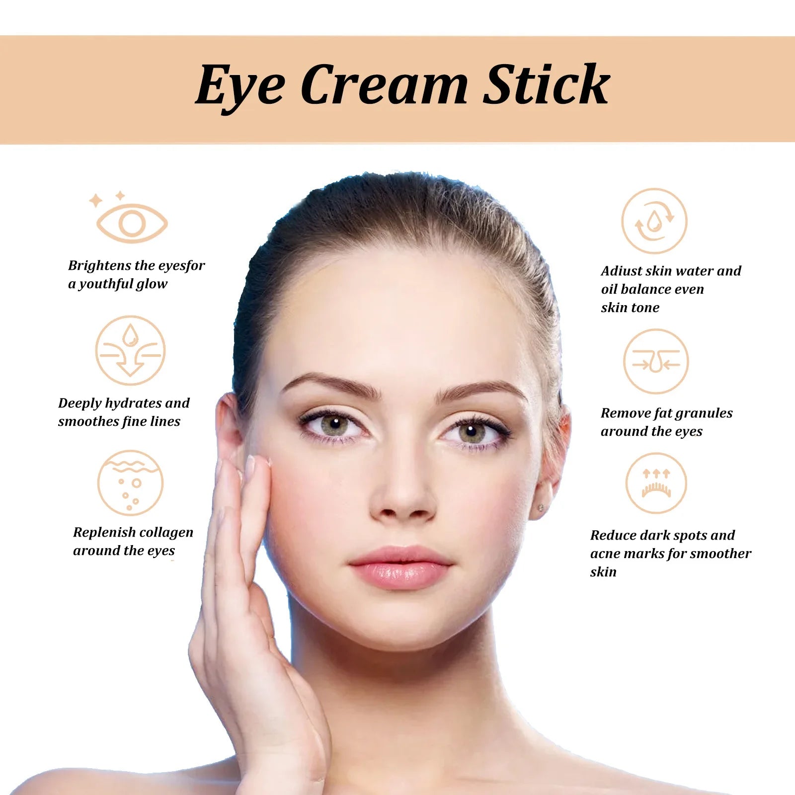 Snail Eye Cream anti Wrinkle Dark Circles Remover Firming Eye Bags Puffiness Treatment Fade Fine Lines Moisturizing Eye Cream