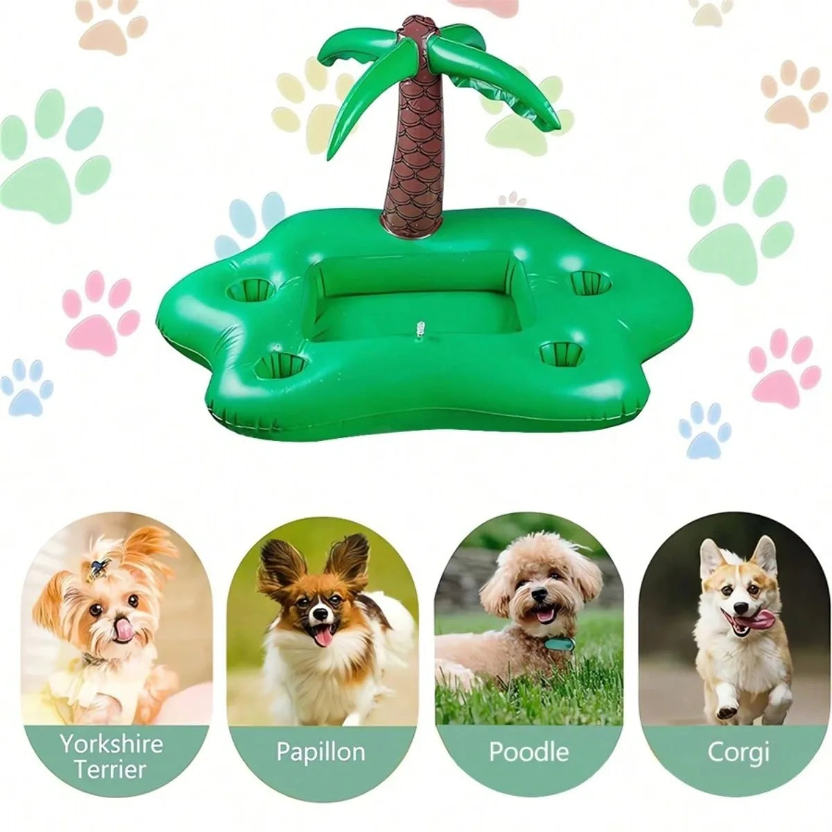 Dog Pool Float Inflatable Multi-Role PVC Resistant Durable Comfort Pet Water Float for Summer Courtyard Dog Swim Pool Float Toys