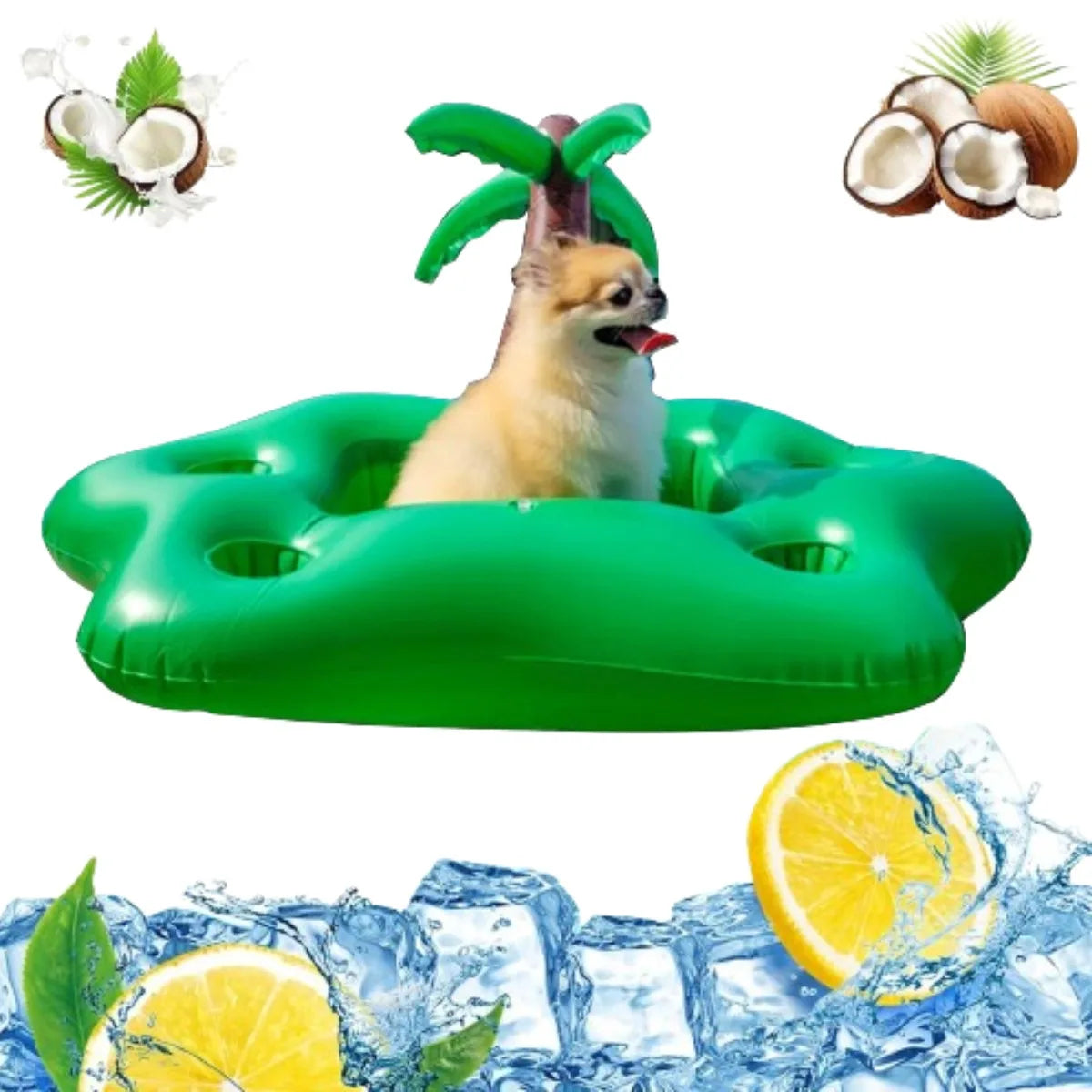 Dog Pool Float Inflatable Multi-Role PVC Resistant Durable Comfort Pet Water Float for Summer Courtyard Dog Swim Pool Float Toys