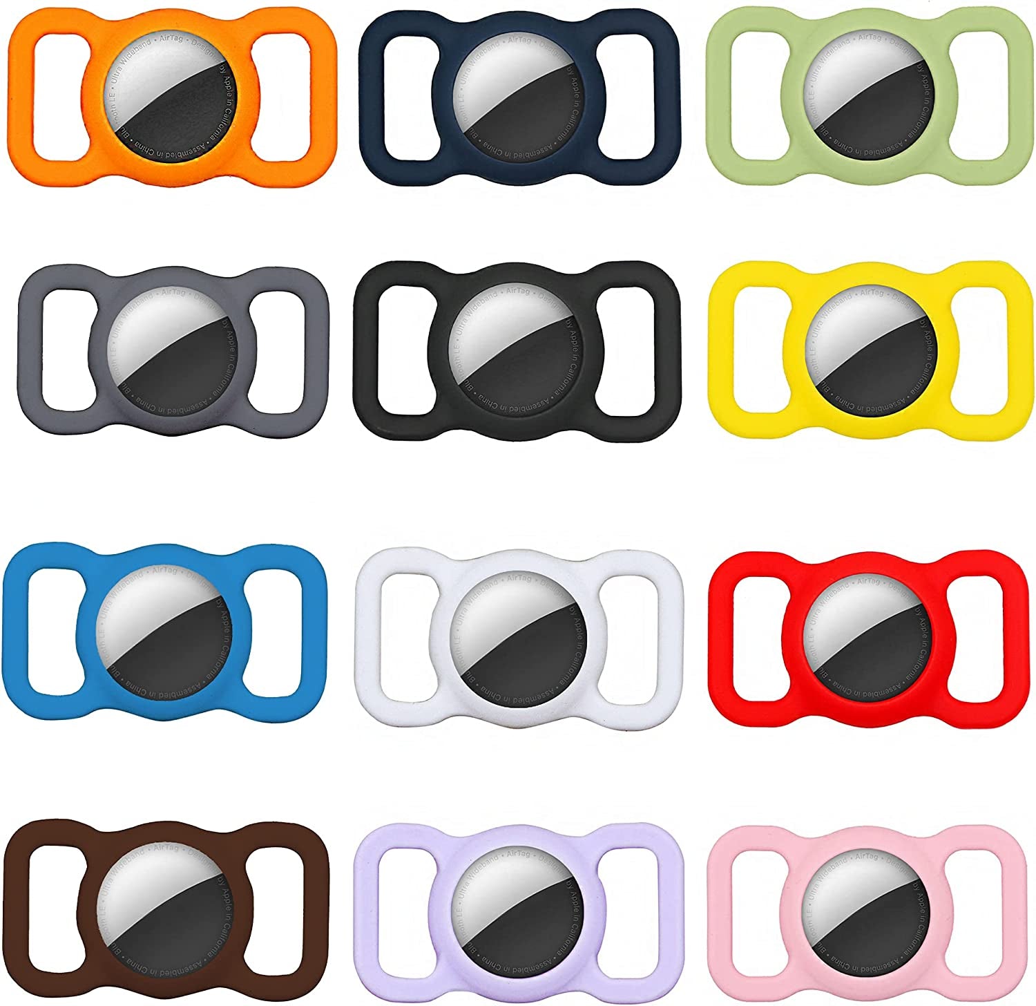 Dog Collar Holder Perfect for a Finder - Protective Finder Case for Dog and Pet Collars, Backpacks, Lightweight Soft Silicone Air Tag Holder for Collars (Red)